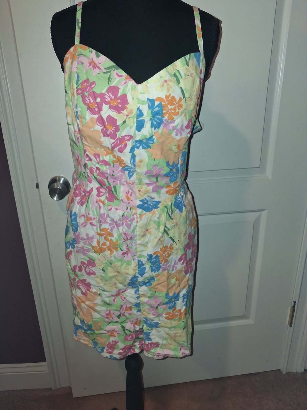 Old Navy Floral Spaghetti-Strap Mini Dress in Pastel Multi